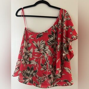 Banana Republic Floral One-Shoulder Blouse